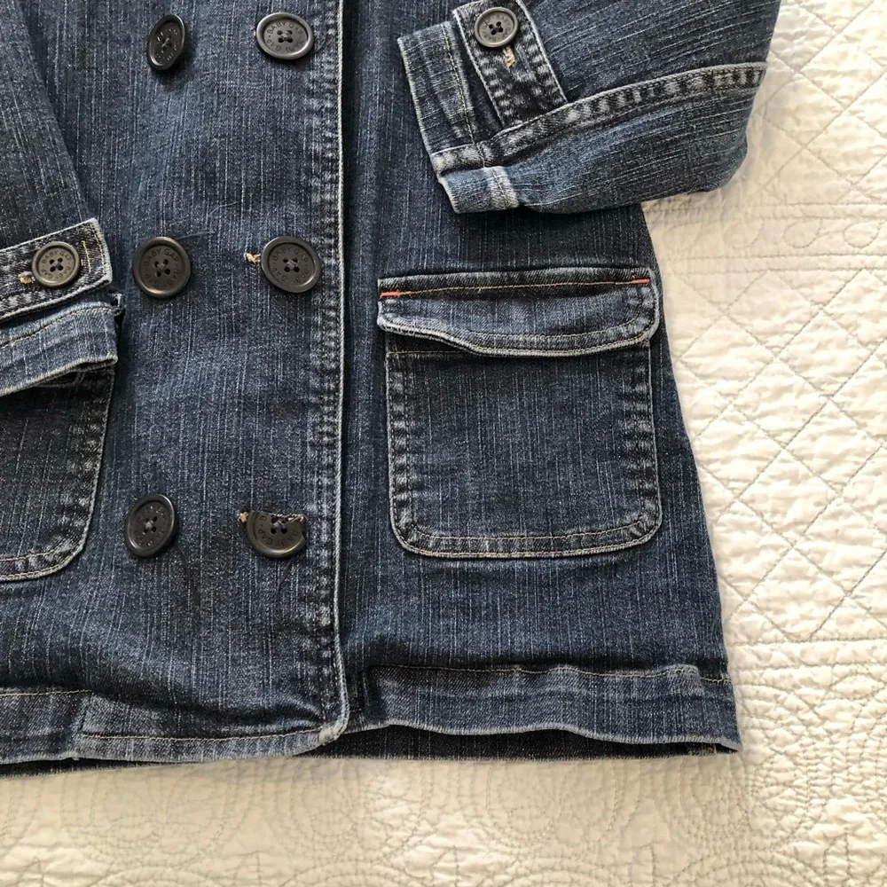Vintage Baby Gap hooded denim barn jacket. Size 4.